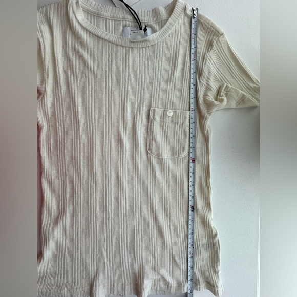 Current Elliott The Heather Pocket Tee Cream Size 0 - Picture 6 of 8